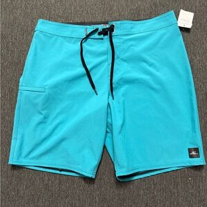 O'Neill Turquoise Board Shorts Men’s size 34 new with tags tie waist